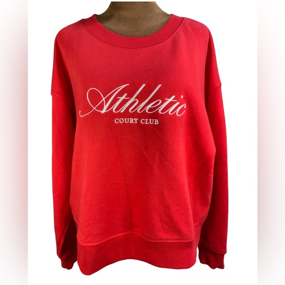 all in motion Tops - All in Motion Athletic Court Club White Crewneck Sweatshirt | Women’s Medium‎